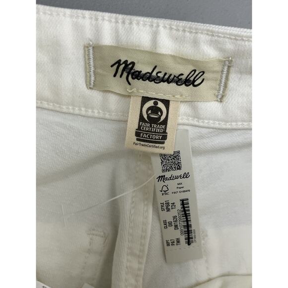 Madewell The Tall Curvy Emmett Wide Leg Jean 24T Tile White Welt Pocket Edition - Picture 11 of 13